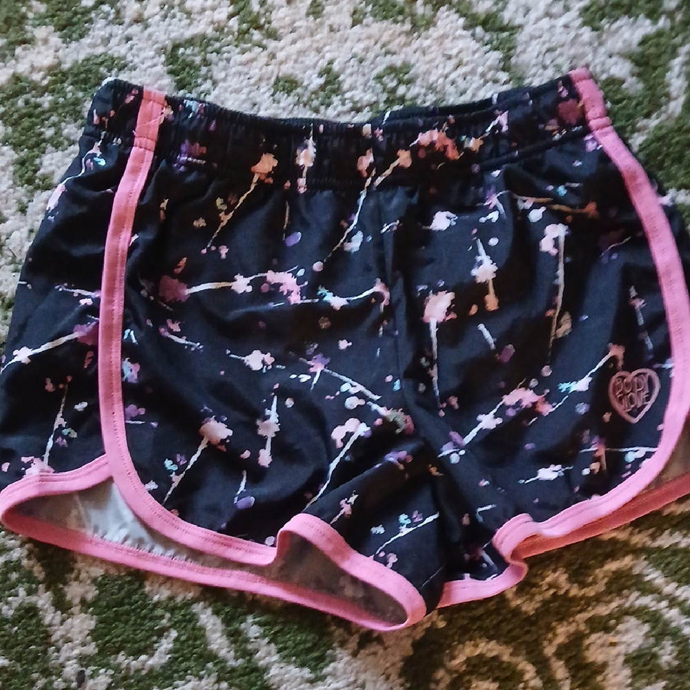 Body Glove Black Shorts with Pink Floral Design